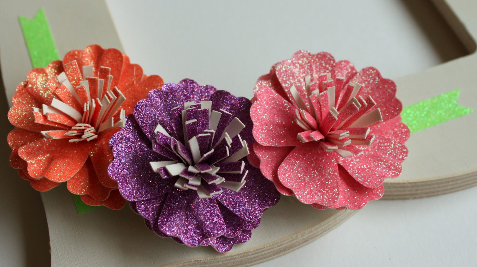Glitter Paper Flower Frame with American Crafts The Crafty Blog Stalker