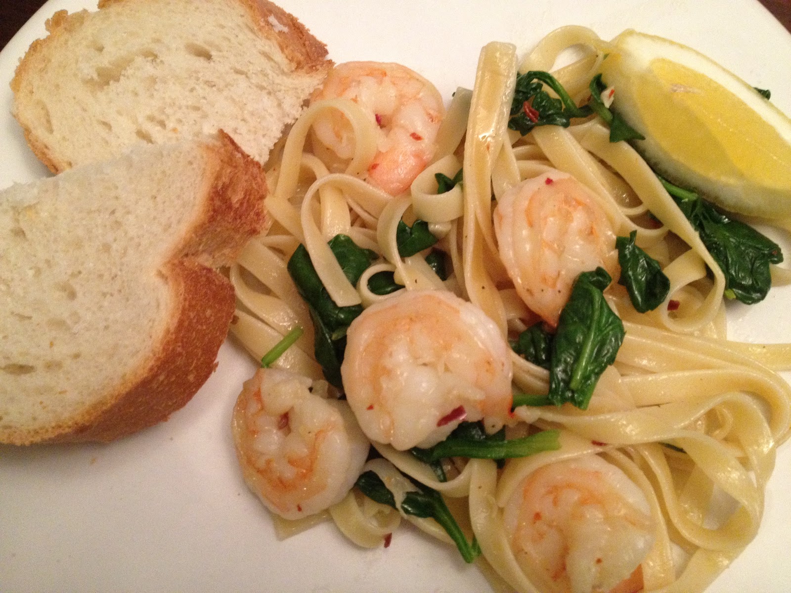 Big City Farm Girl shrimp florentine pasta