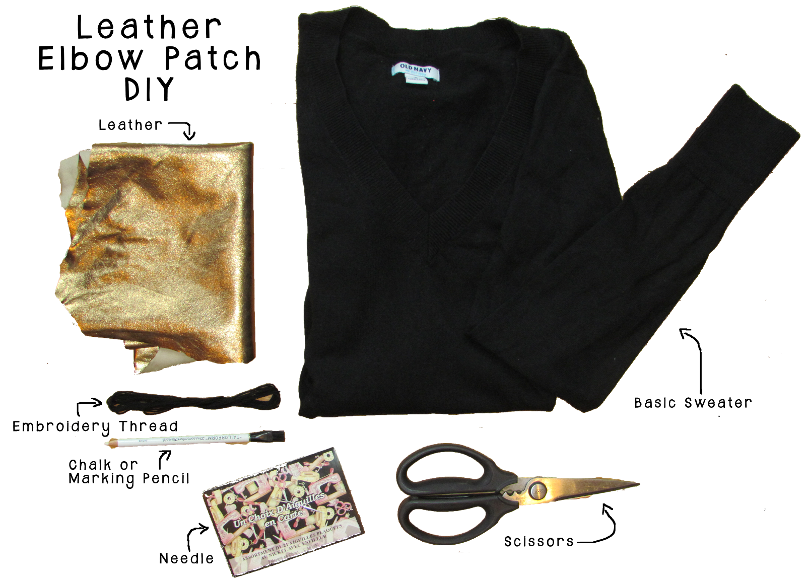 j. loves style Leather Elbow Patch DIY