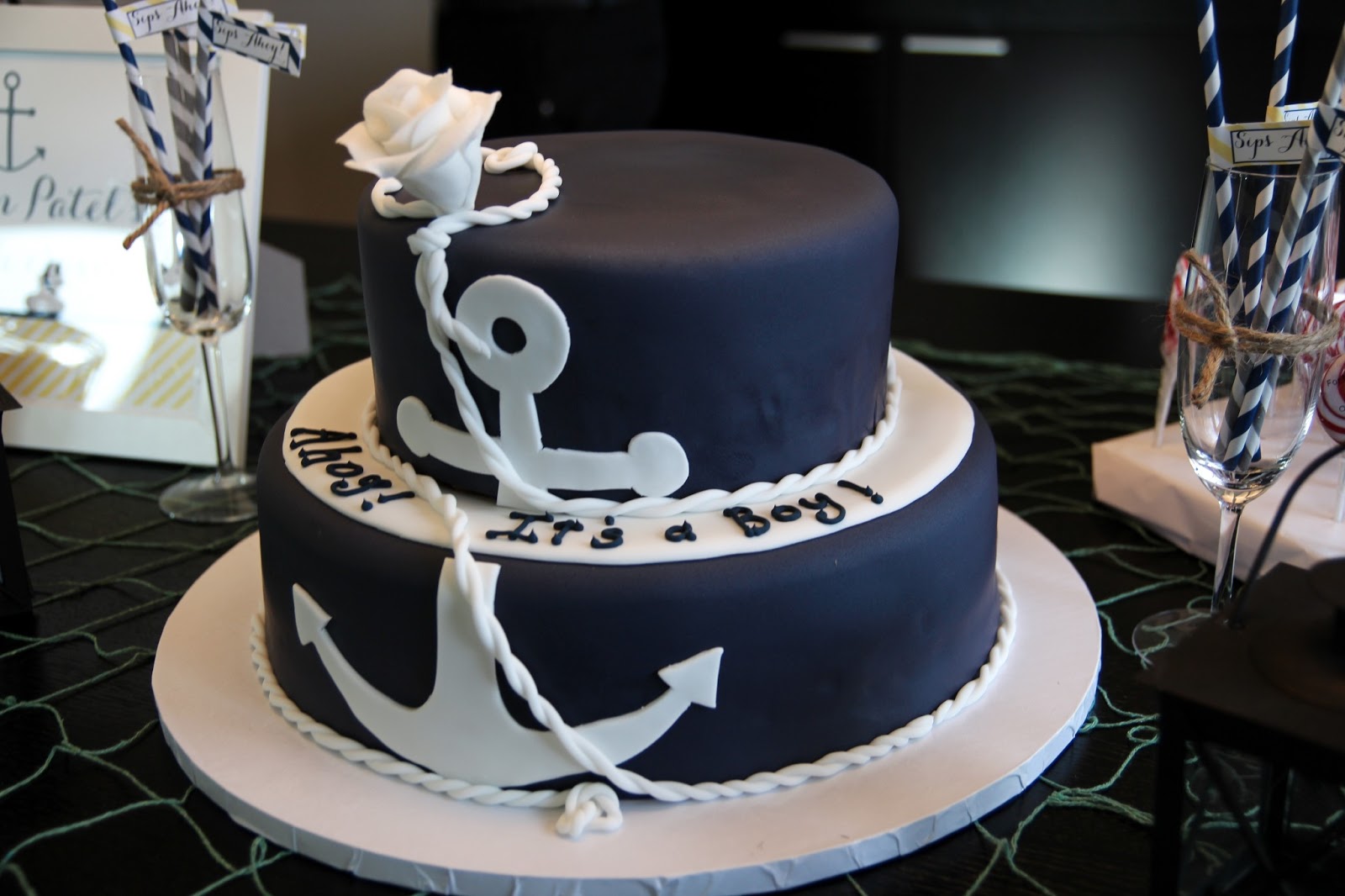 Rivernorthlove Nautical Navy Amp Yellow Baby Shower