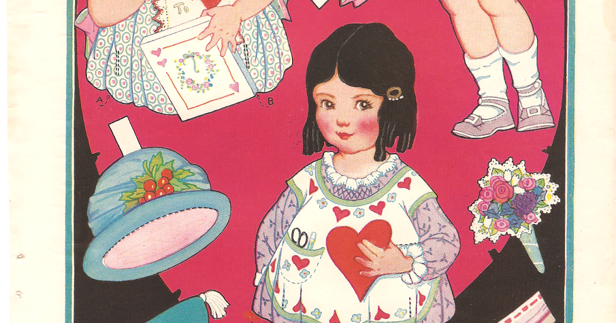 Miss Missy Paper Dolls May I Be Your Valentine