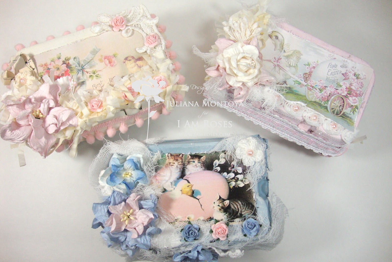 ShabbyChicJCouture Shabby Chic Easter Egg Boxes