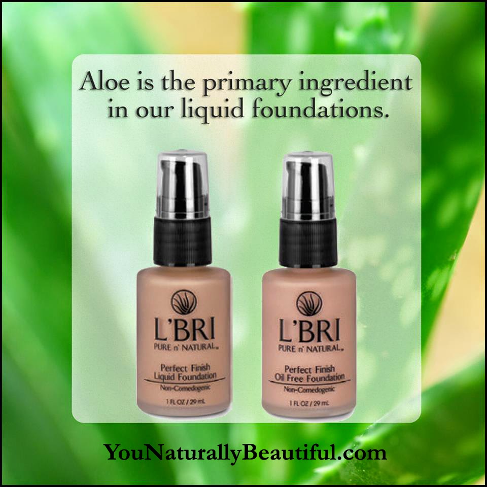 You Naturally Beautiful Aloe Vera in our Liquid Foundation, won't clog pores, 25 off the month
