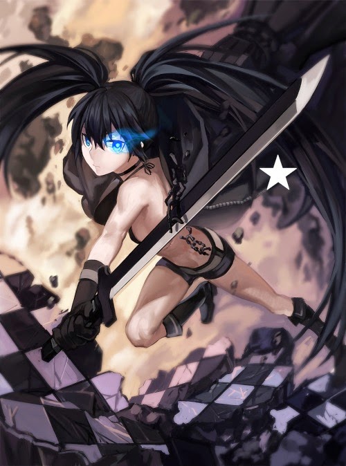 Anime mädchen schwarze haare