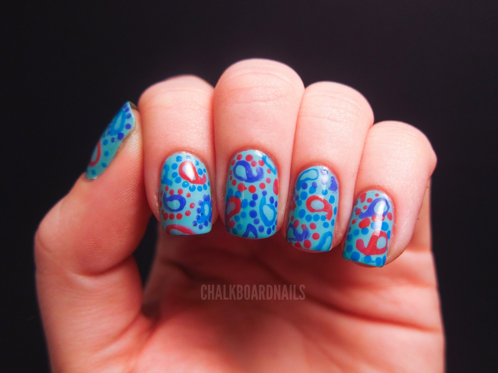 Pretty Paisley Chalkboard Nails Nail Art Blog