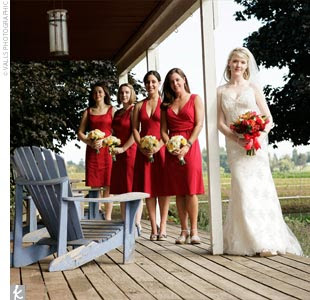 bridesmaid red