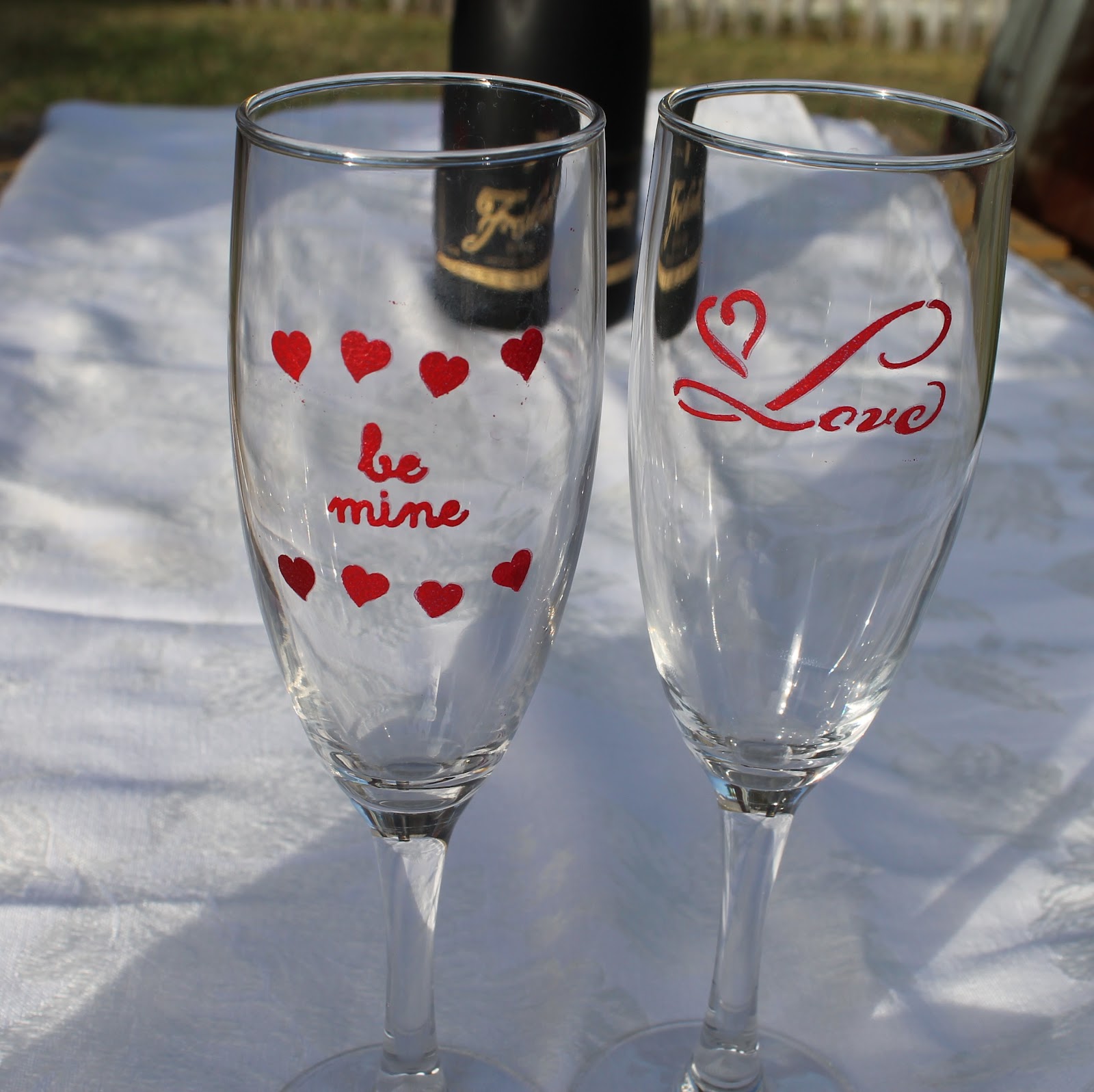 Desperate Craftwives Valentine Champagne Flutes