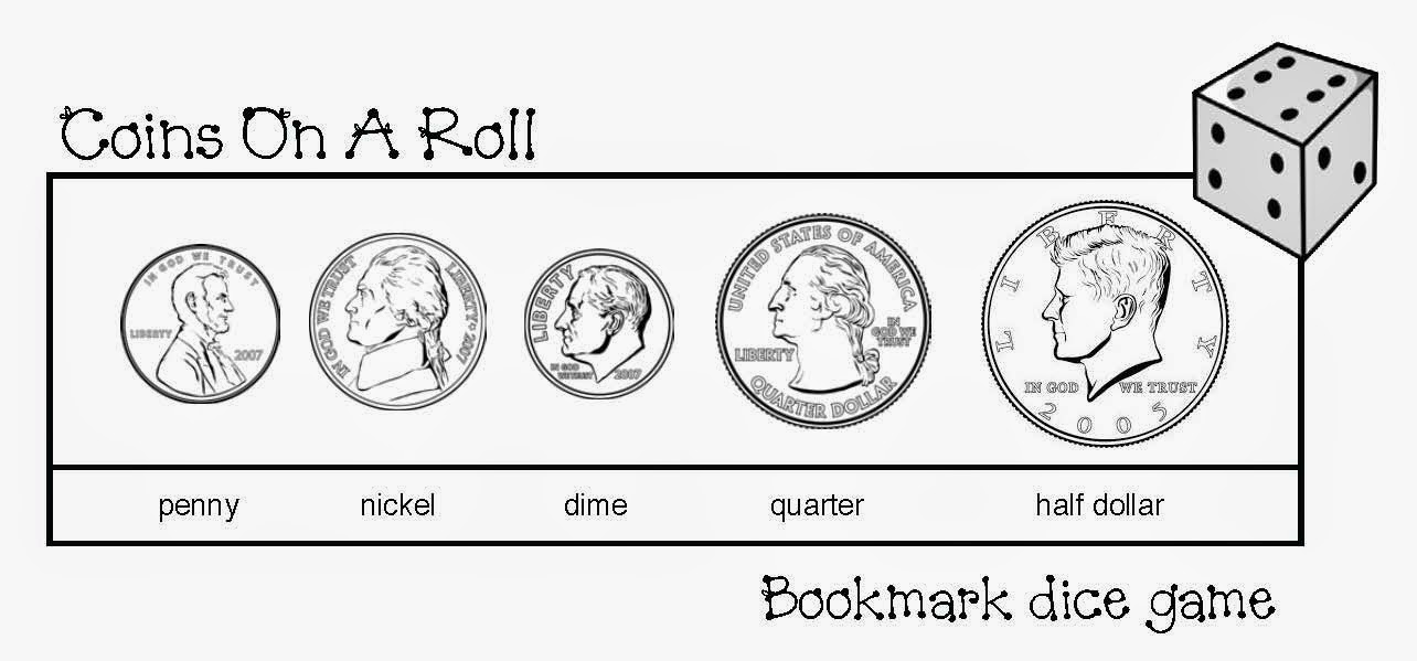 Classroom Freebies Coins on a Roll Dice Game