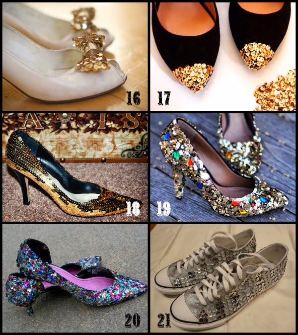 SHOE MAKEOVERS Glitter, Gems, and Sequins