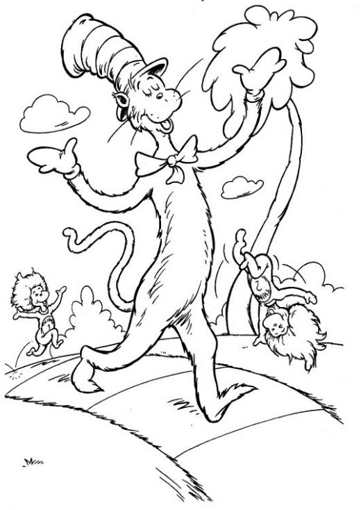 Fun Coloring Pages Cat in the Hat Coloring Pages (Dr Seuss)