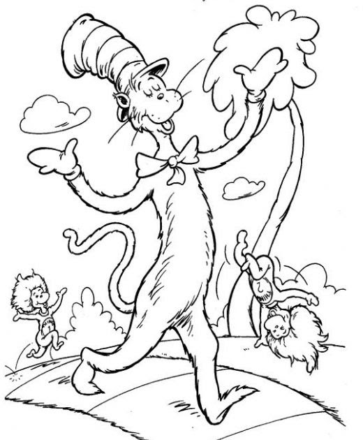 Cat In The Hat Printable Coloring Pages - Best Coloring Pages Collections