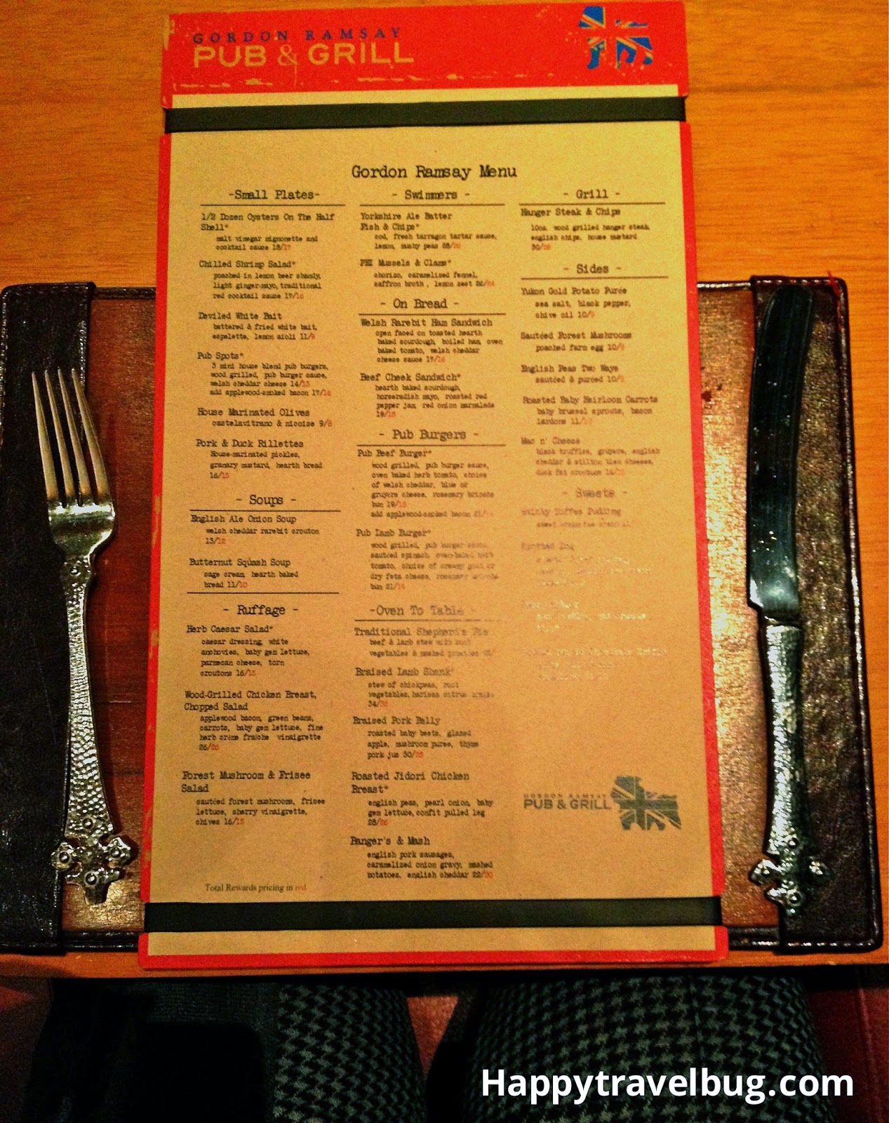 The Happy Travel Bug: Gordan Ramsay Pub & Grill