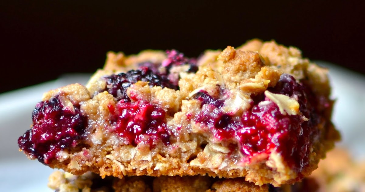 Yammie's Glutenfreedom Chewy Blackberry Oat Bars {No butter, gluten