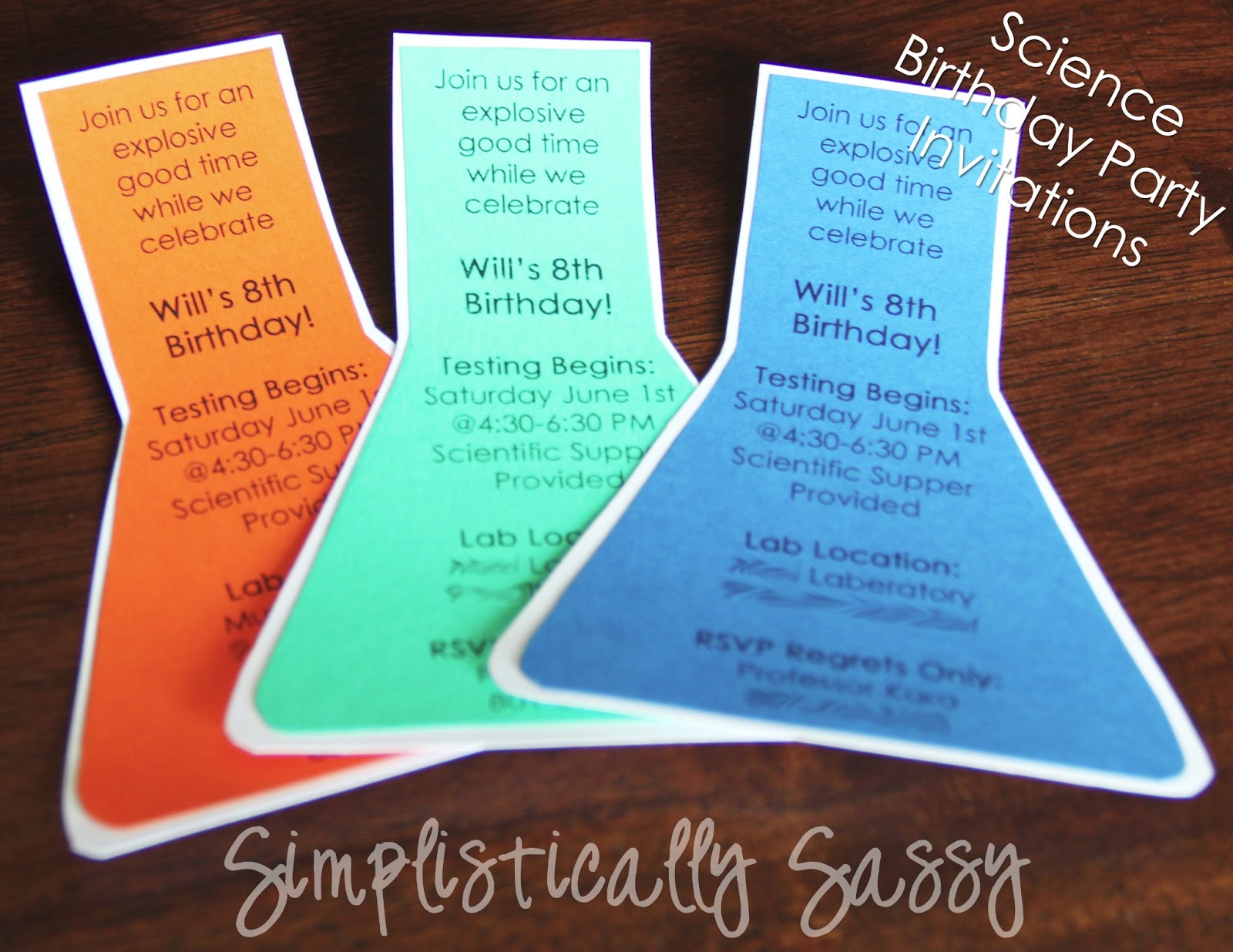 science birthday party invitations by simplistically sassy