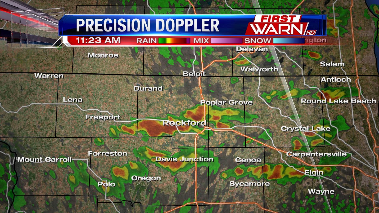 First Warn Weather Team Monday weather Widely scattered showers