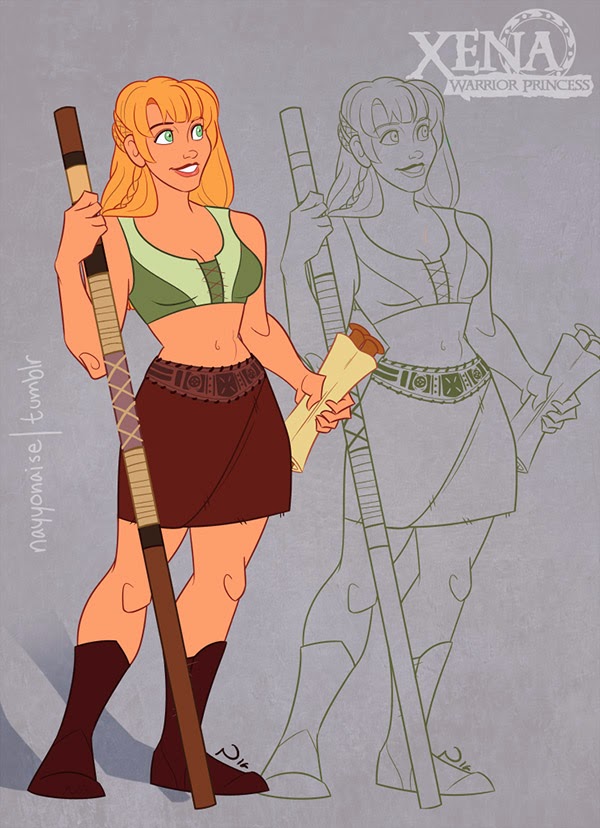 Gabrielle Xena Disney Gabrielle de Xena al estilo Disney