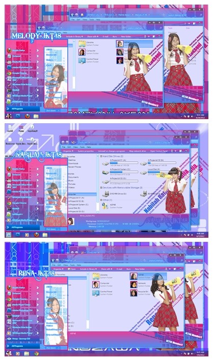 tema melody, nabilah dan rena jkt48 windows 7 tema melody, nabilah dan rena jkt48 windows 7