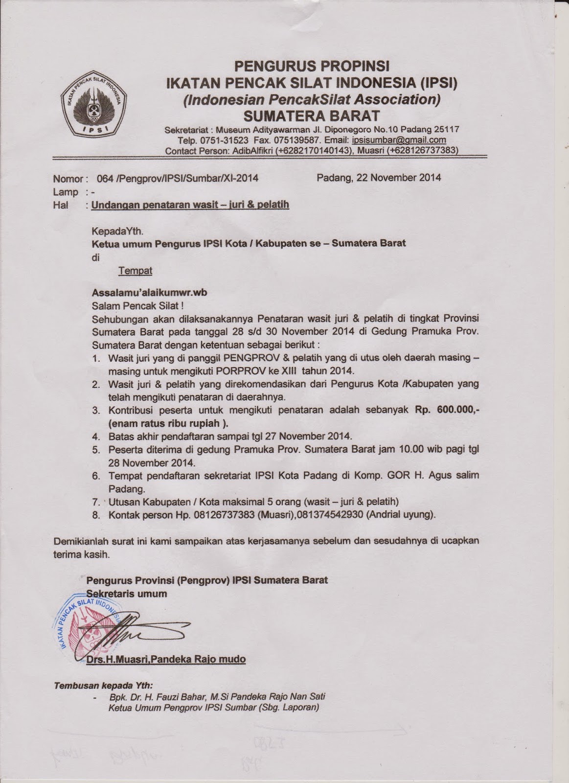 Ipsi Kabupaten Dharmasraya Penataran Wasit Juri Tingkat