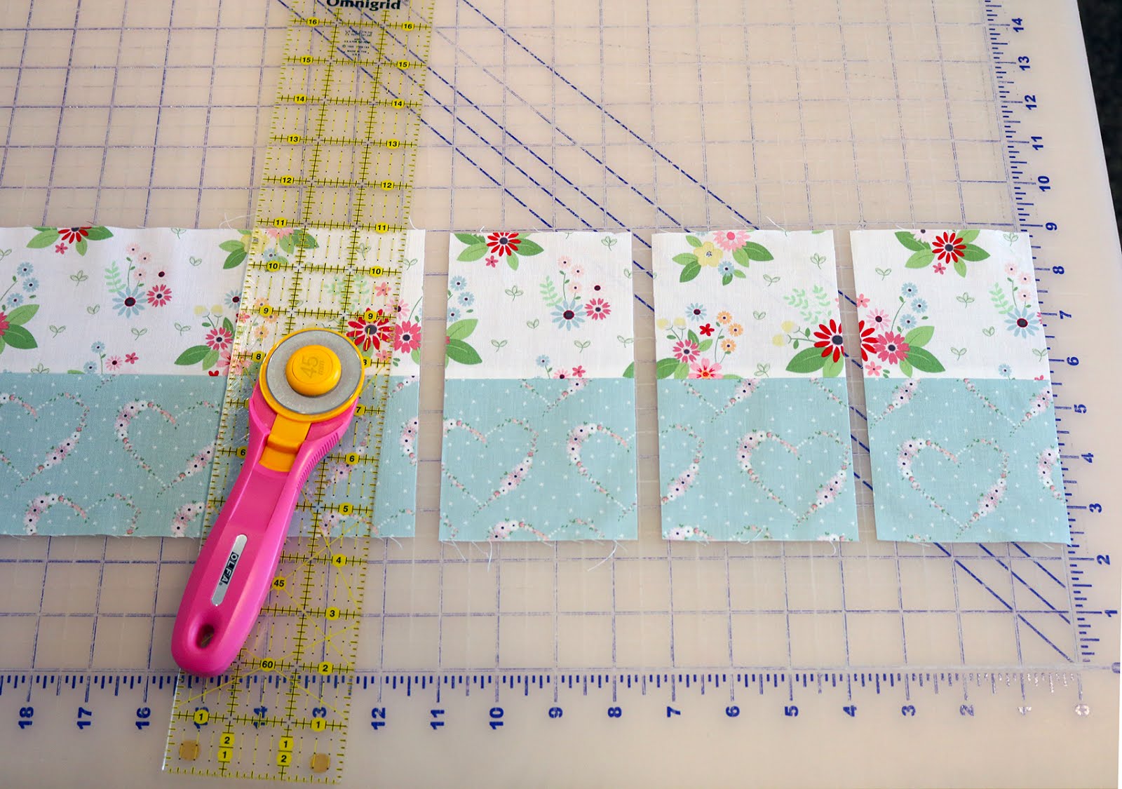 A Bright Corner Quick Four Patch Tutorial + Vintage Keepsakes Fabric