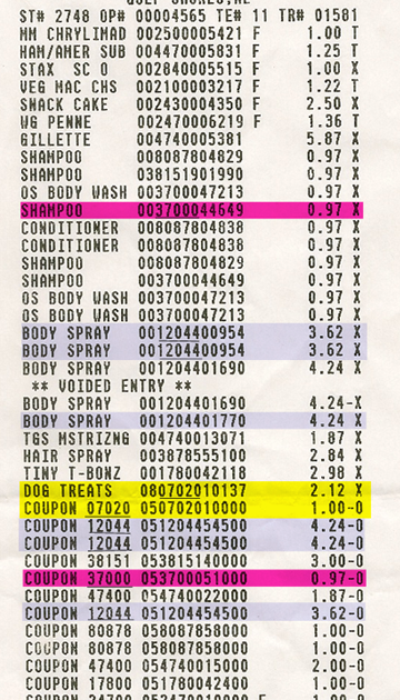 the coupon faerie how to read your wal mart receipt when template for receipt