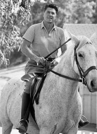 Reagan riding California-style