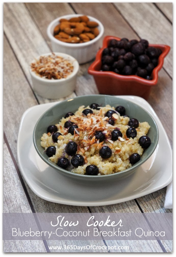 Recipe for Slow Cooker BlueberryCoconut Breakfast Quinoa (and a 75