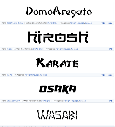 free japanese font