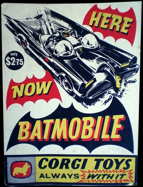Corgi Toys 267 Batman Batmobile A3 Size Poster Advert Leaflet Shop Display Sign 