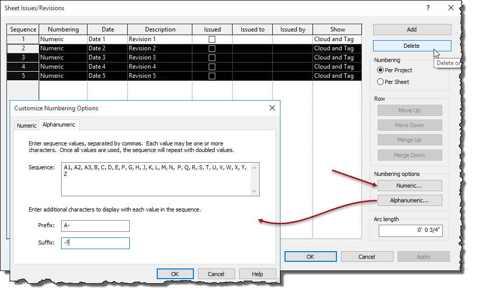 Revit OpEd Revit 2016 Deleting Revisions