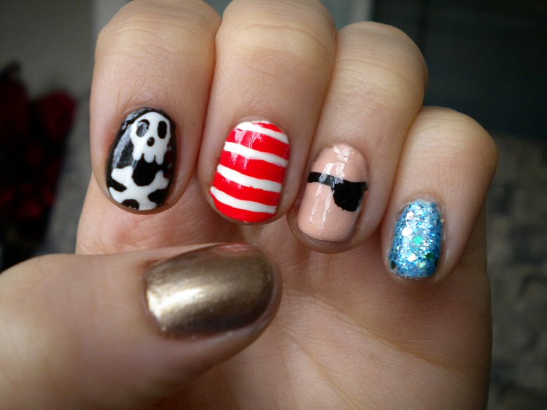 So for my second attempt, I decided to use the homemade nail polish decal So for my second attempt, I decided to use the homemade nail polish decal