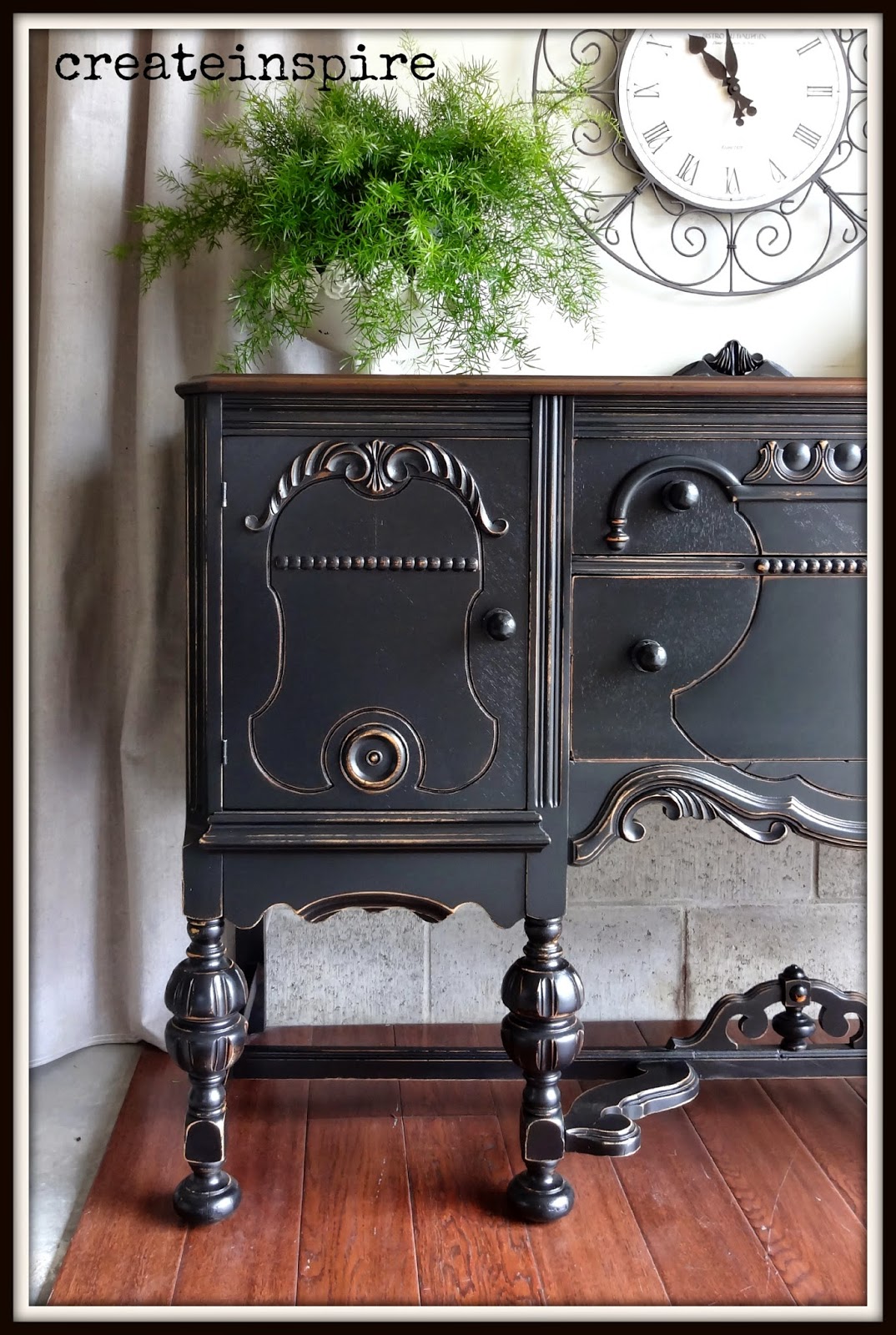 {createinspire} Antique Buffet in Black