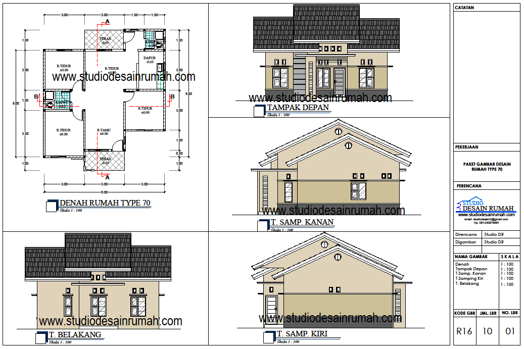 Gambar rumah lengkap dengan denahnya