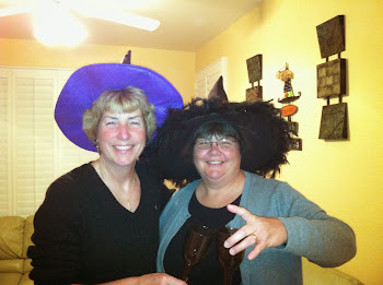 Two happy witches having fun!