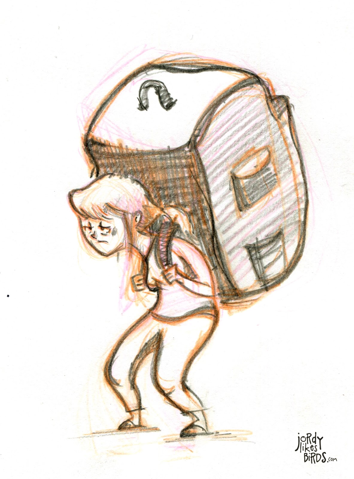 jordylikesbirds Girl with a big bag