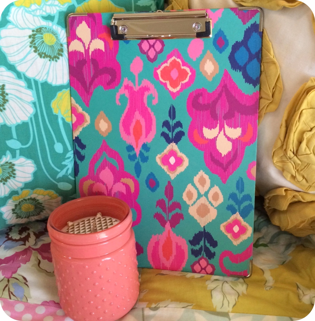 little pumpkin grace a cute clipboard + a candle! {back to school