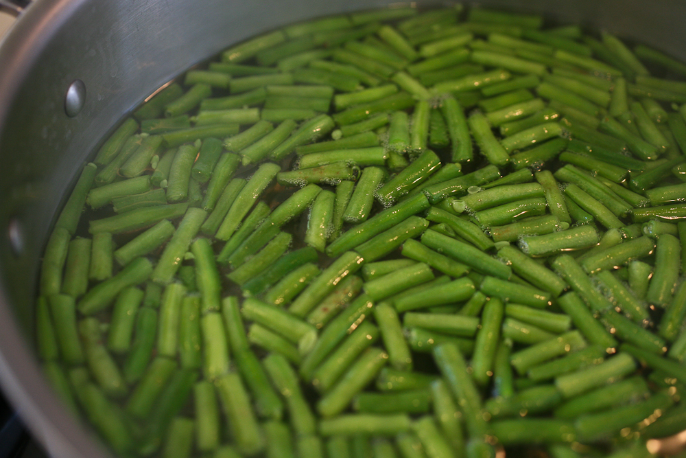 Blanch French Green Beans White Gold