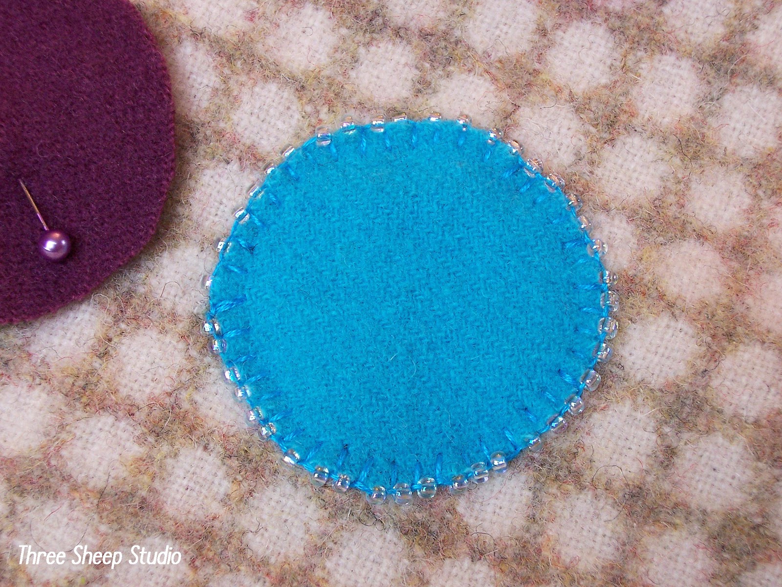 Three Sheep Studio How To Do A Beaded Blanket Stitch...