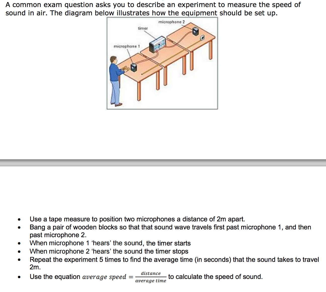 3.28 describe an experiment to measure the speed of sound in air