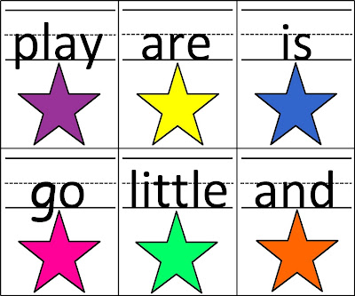 RobbyGurl's Creations: Kindergarten Flash Cards