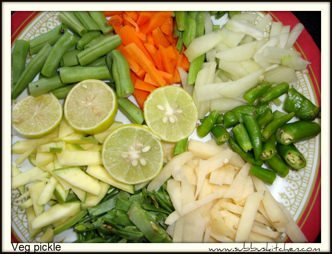 Vegetable Pickle Subbus Kitchen