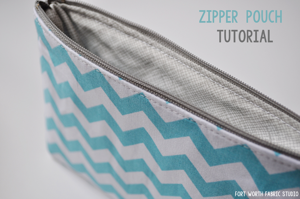 Fort Worth Fabric Studio Basic Zipper Pouch Tutorial