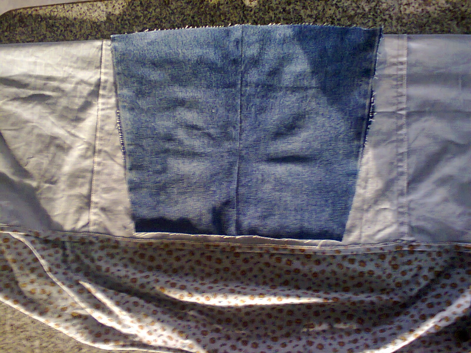 Corté el forro con las mismas piezas del Jean