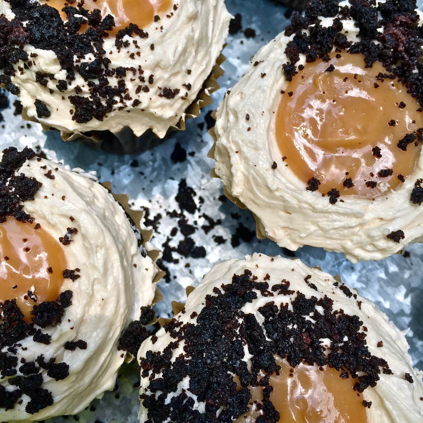 Haute + Heirloom Espresso Infused Dark Chocolate Cupcakes with Whipped
