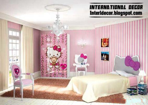 hello kitty bedroom themes and furniture style for modern girls room