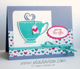 Stampin' Up! A Nice Cuppa Tea-riffic card for #PSC06 and #GDP021 Pocket Sketch Challenge www.juliedavison.com #stampinup