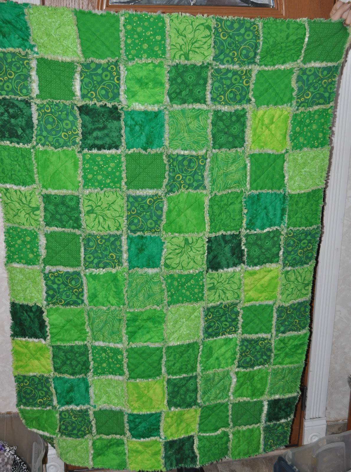 Richard and Tanya Quilts Green Quilt of Awesomeness!