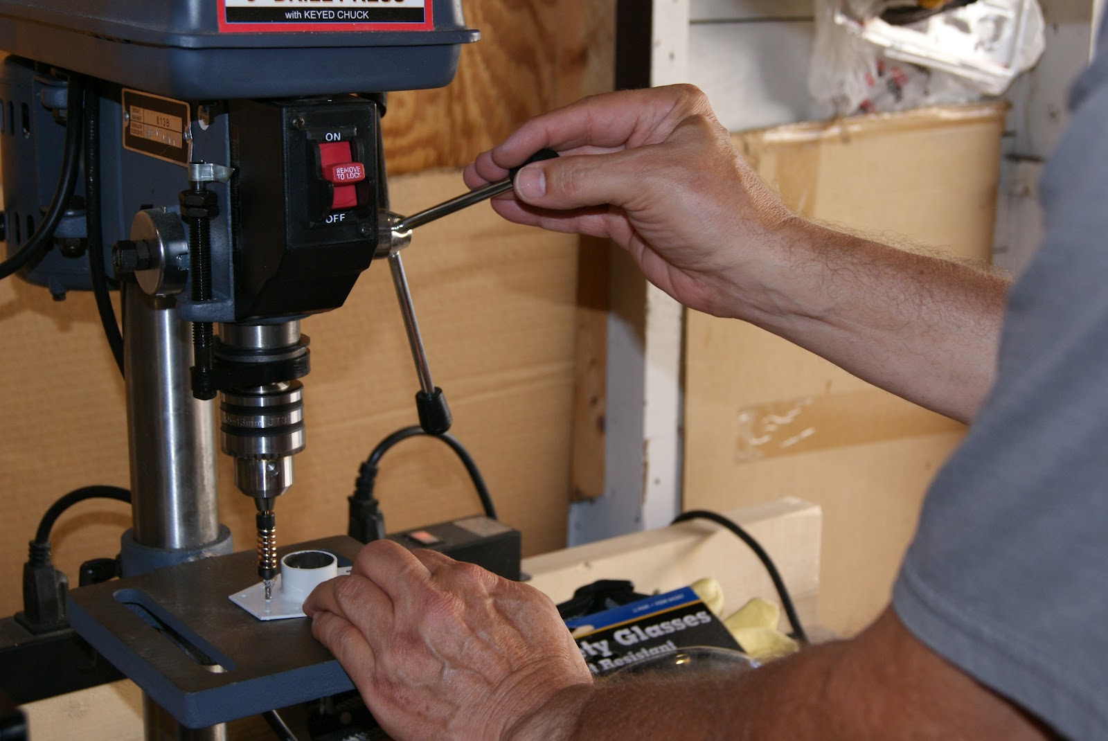 DOG Aviation John's RV12 Blog Match Drilling Of Counter Balance Arm