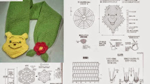 Bufanda de Winnie Pooh / patrones crochet
