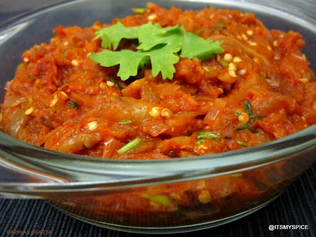 baingan bharta- a north indian vegetarian dish made from roasted brinjals.