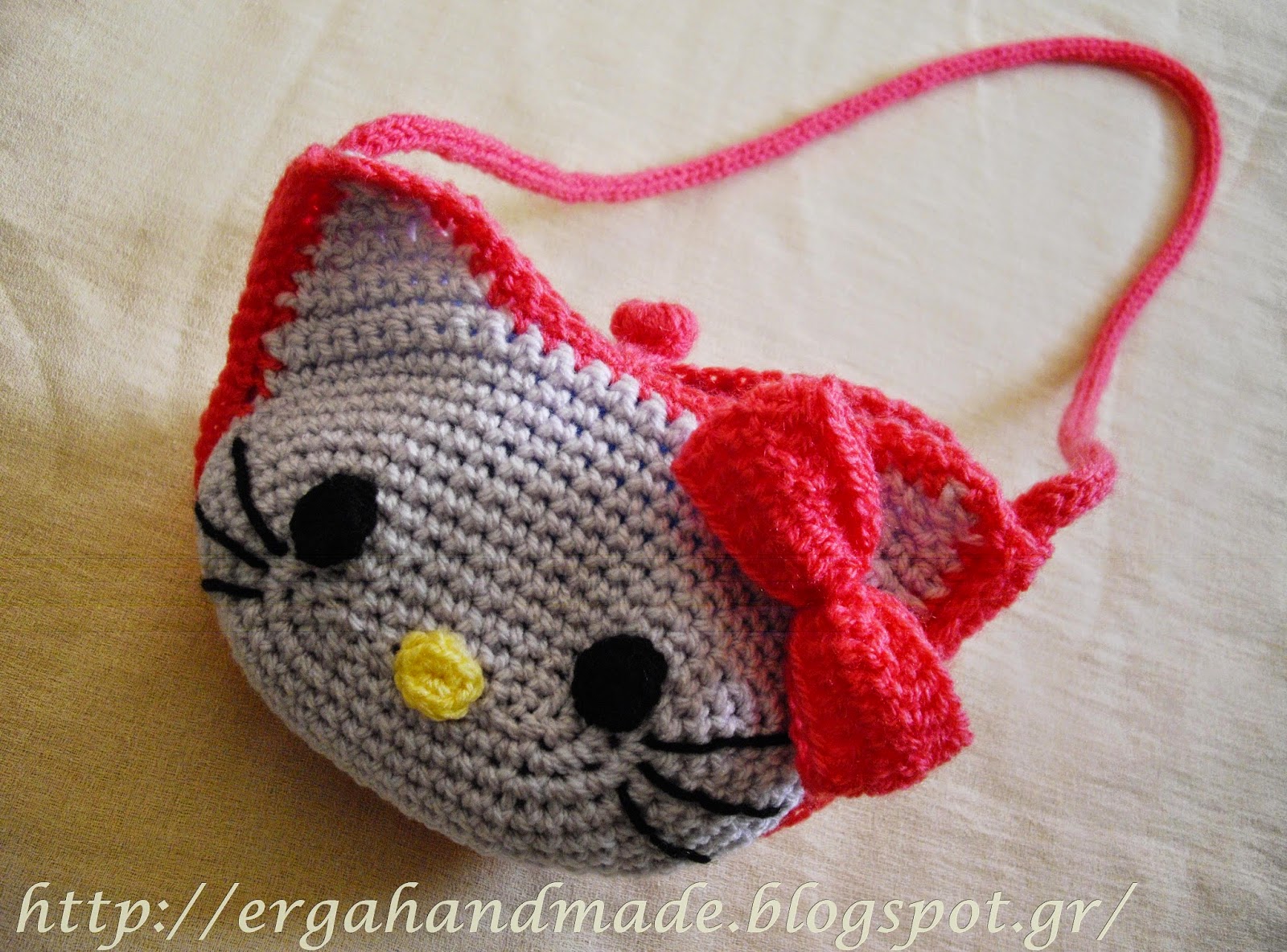 ergahandmade "HELLO KITTY" Crochet Bag!!!